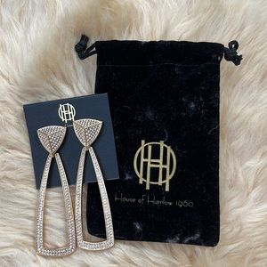 House of Harlow Gold Pendant Earrings